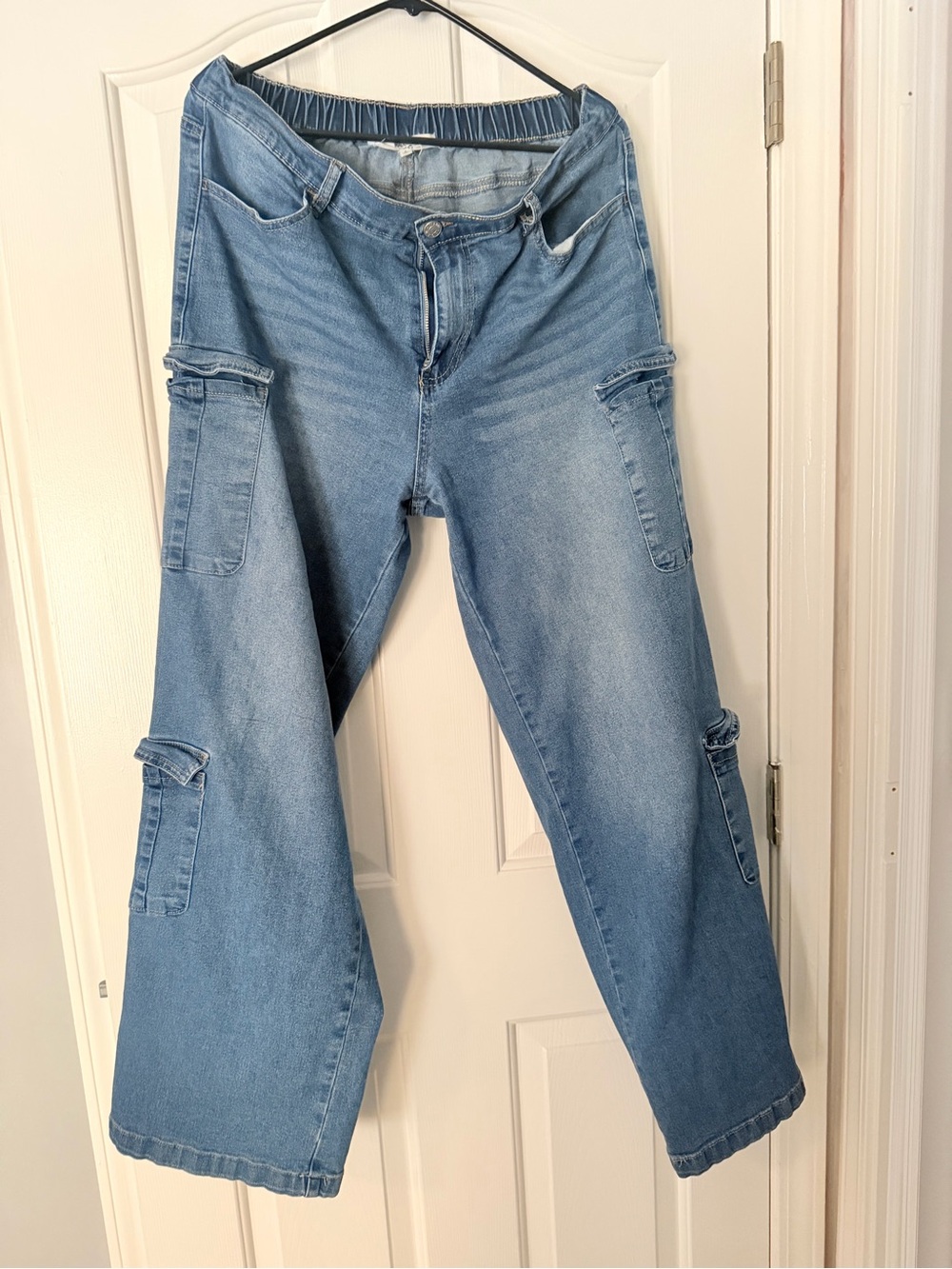 Light Blue Women’s Cargo Jeans
